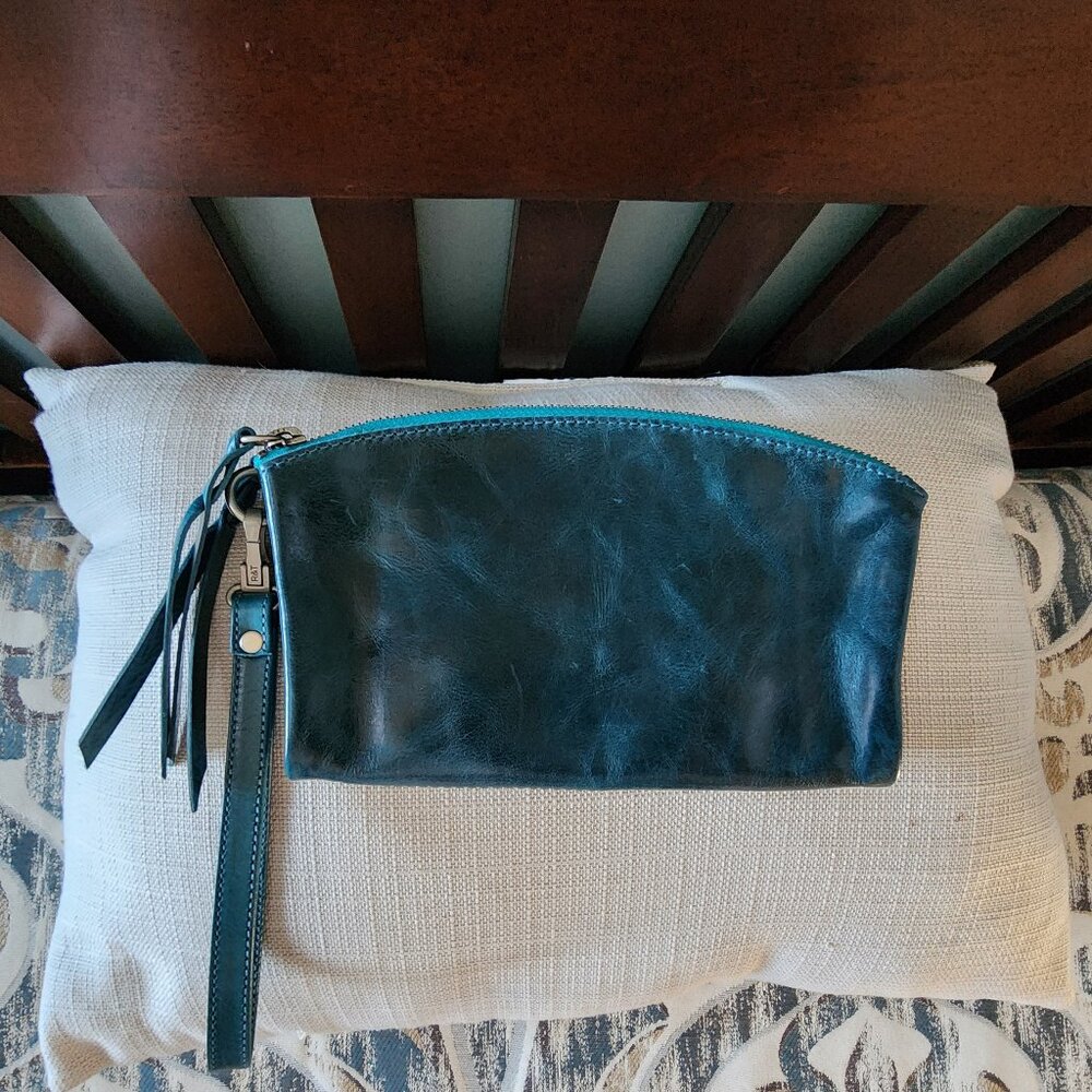 Rough & Tumble Tourmaline twin clutch with card slots